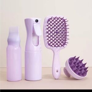 Purple Bath Skin & Hair Tool Set with Exfoliating Brush and Scalp Massager
0425